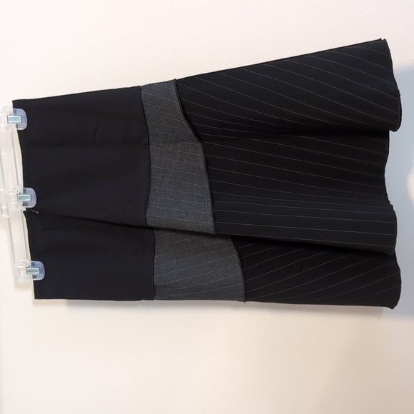 Fabuloid black striped skirt with multiple fabrics - Picture 2 of 2